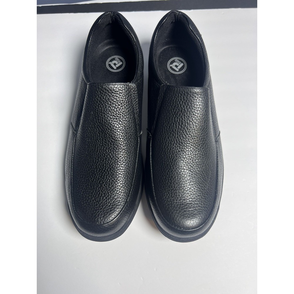 Propet Mens Black Leather Slip On Comfort Shoes Size 11 New